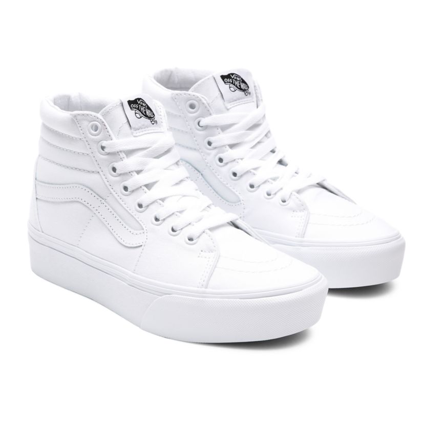 Vans Sk8-Hi Platform 2.0 Dam Vita - Vans Platåskor Outlet Sverige (HQMPF5706)